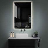 Specchio LED Verticale | Pulsante touch | Luce bianca neutra - Reyze Serie Motivated Modello 3